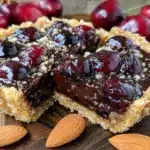 dark chocolate cherry tart - featured image
