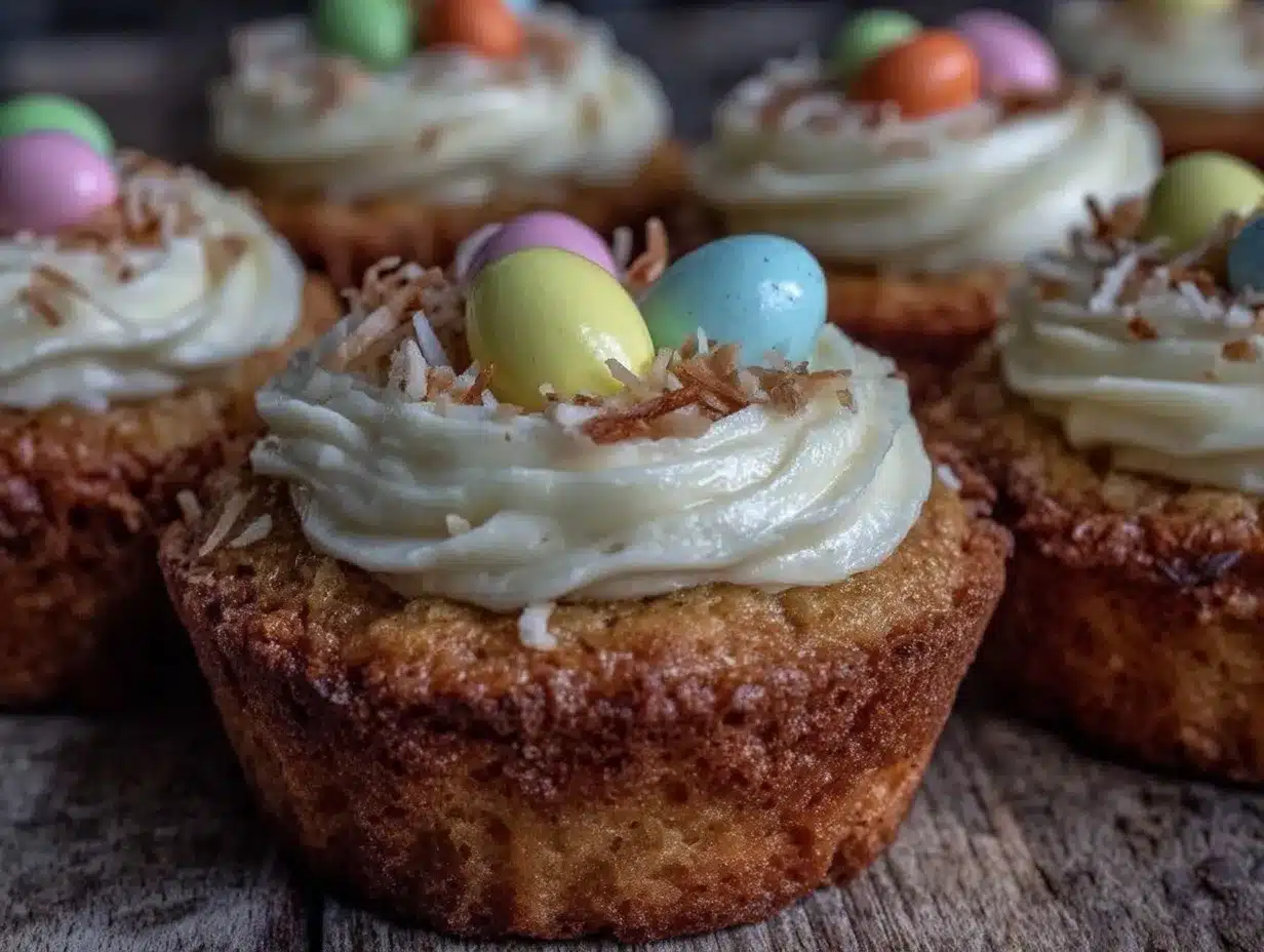 Easter Egg Nest Cupcakes preparation steps