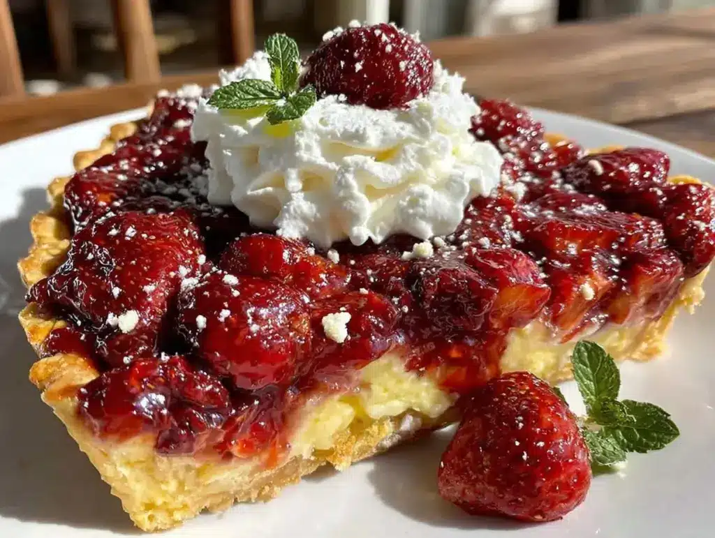 easy fresh strawberry pie - featured image