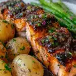 easy honey glazed salmon - featured image