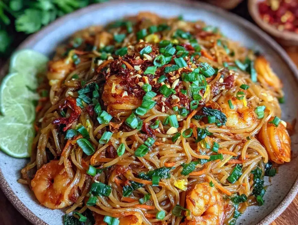 Easy Tangy Pad Thai with Shrimp - featured image