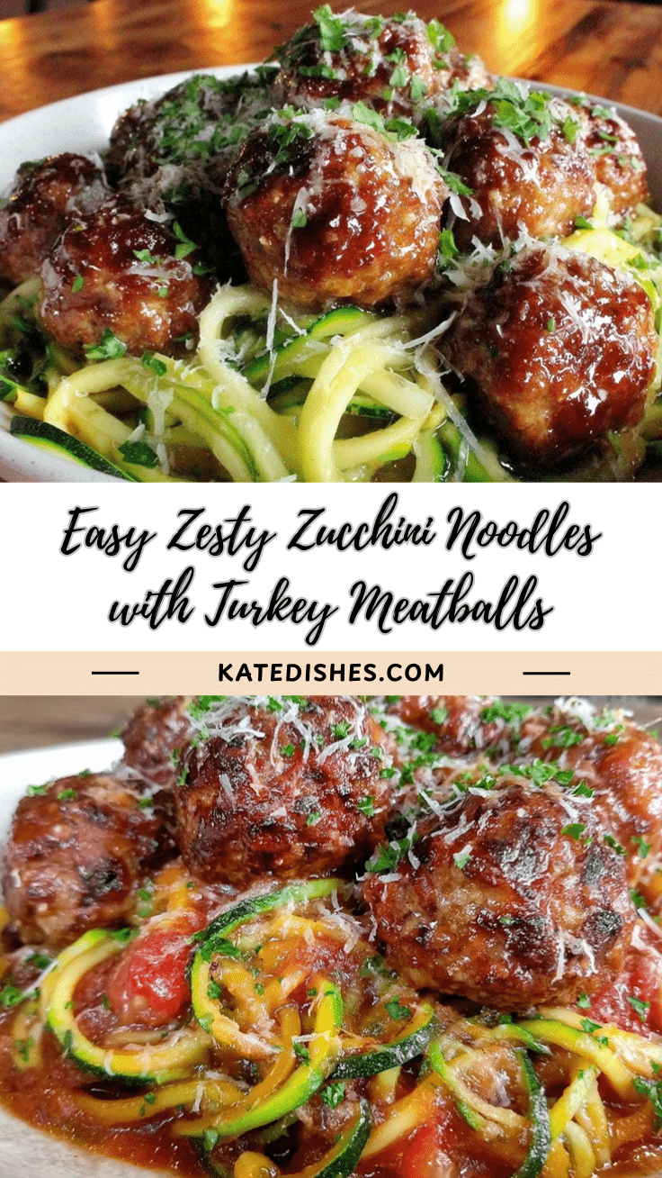 easy zesty zucchini noodles with turkey meatballs recipe