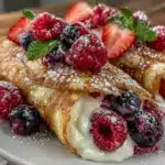 elegant berry mascarpone crepes - featured image