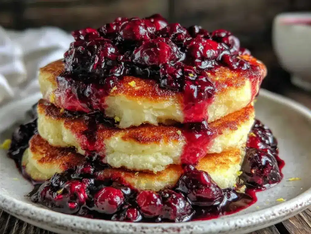 fluffy lemon ricotta pancakes - featured image
