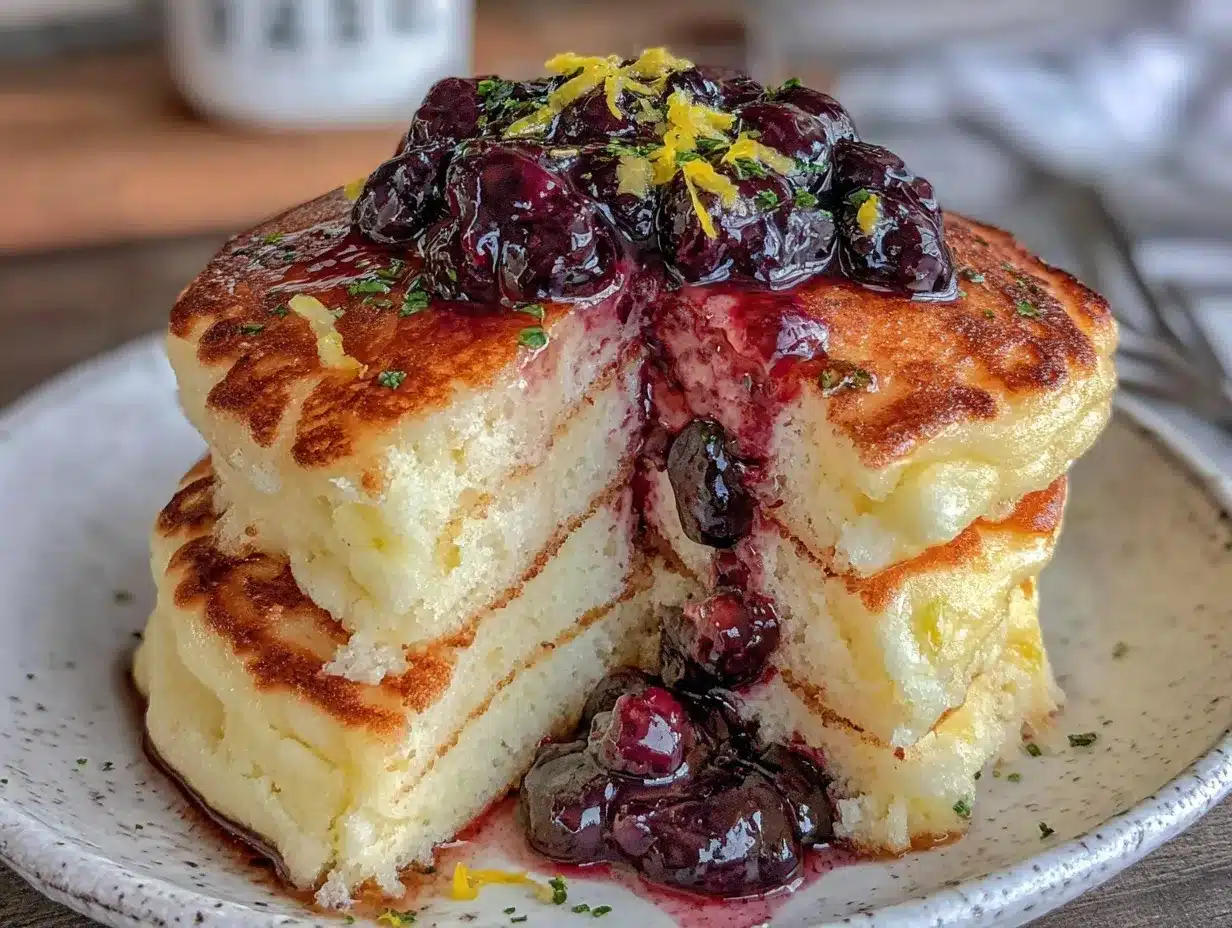 fluffy lemon ricotta pancakes preparation steps