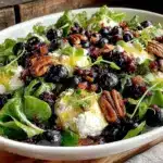 fresh blueberry goat cheese salad - featured image