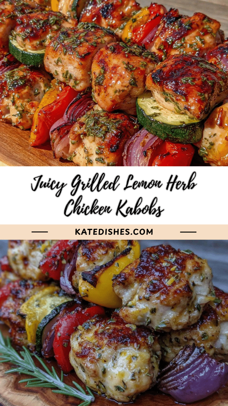 fresh grilled lemon herb chicken kabobs recipe