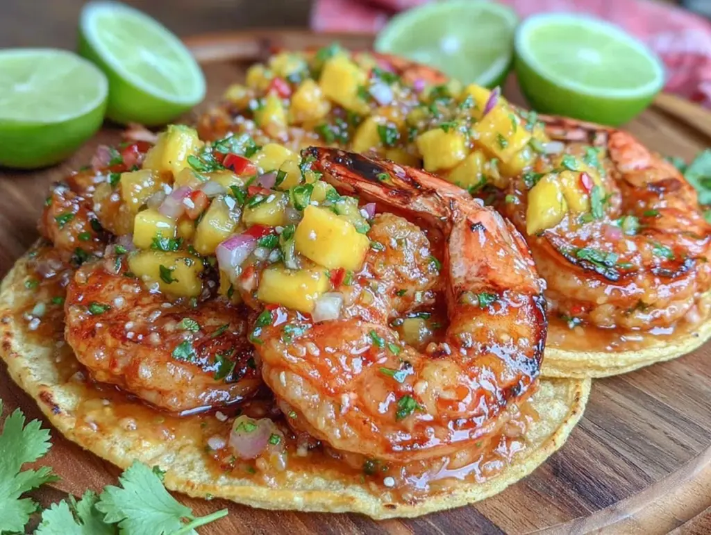 fresh grilled shrimp tacos - featured image