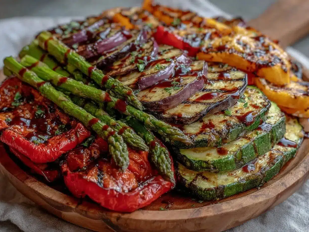 fresh grilled vegetable platter preparation steps