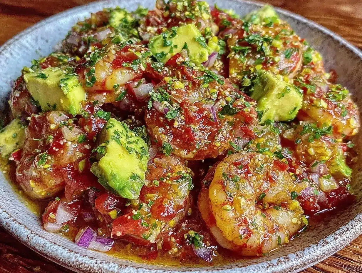 fresh shrimp ceviche preparation steps