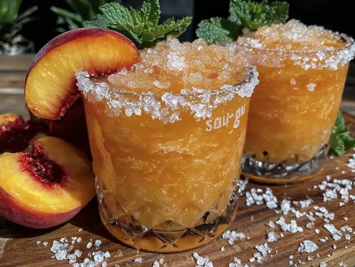 frozen peach margaritas preparation steps