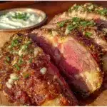 garlic butter prime rib roast - featured image