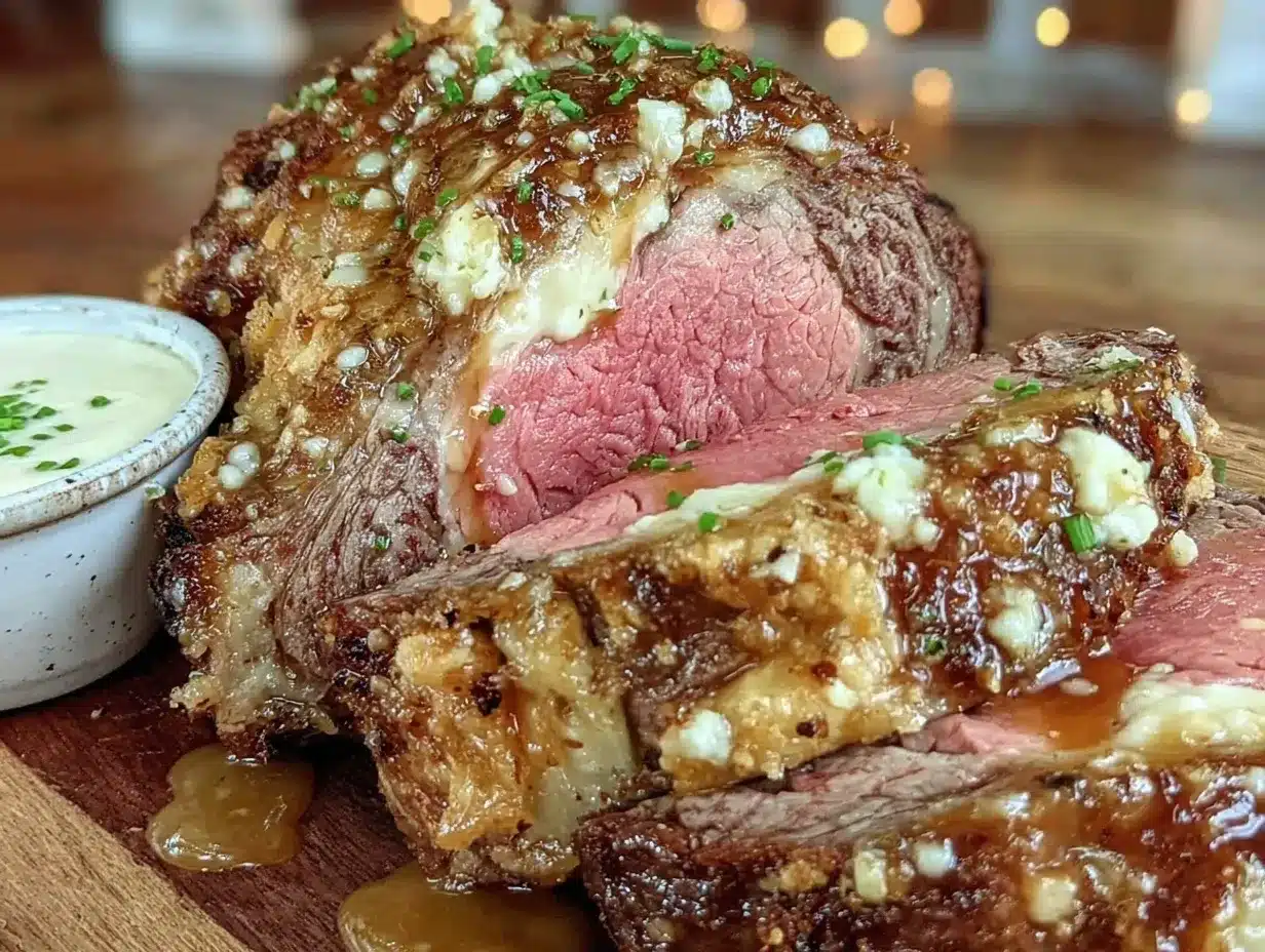 garlic butter prime rib roast preparation steps