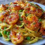garlic butter shrimp pasta - featured image