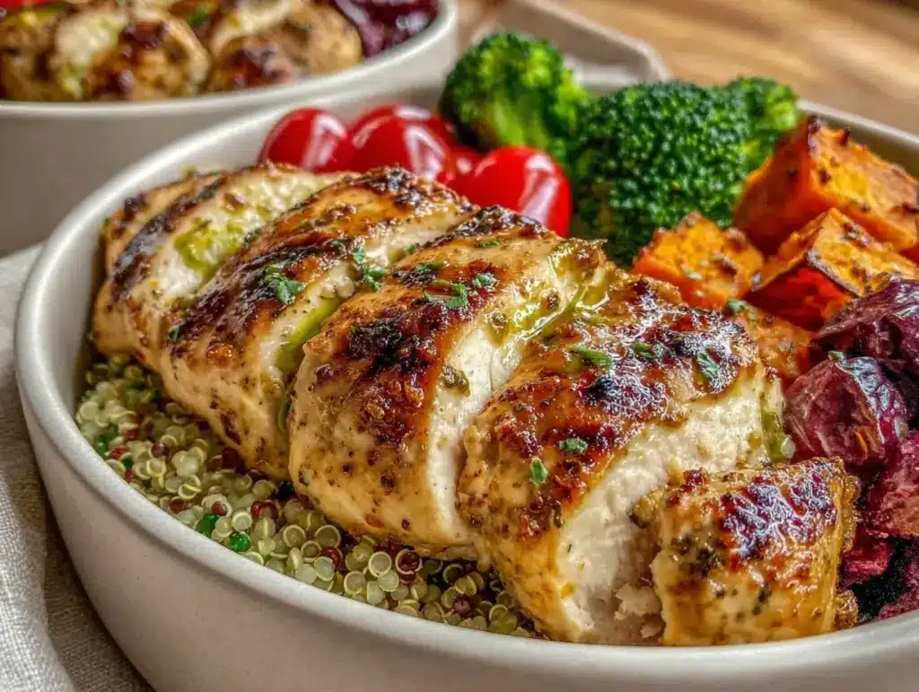 grilled chicken meal prep bowls - featured image