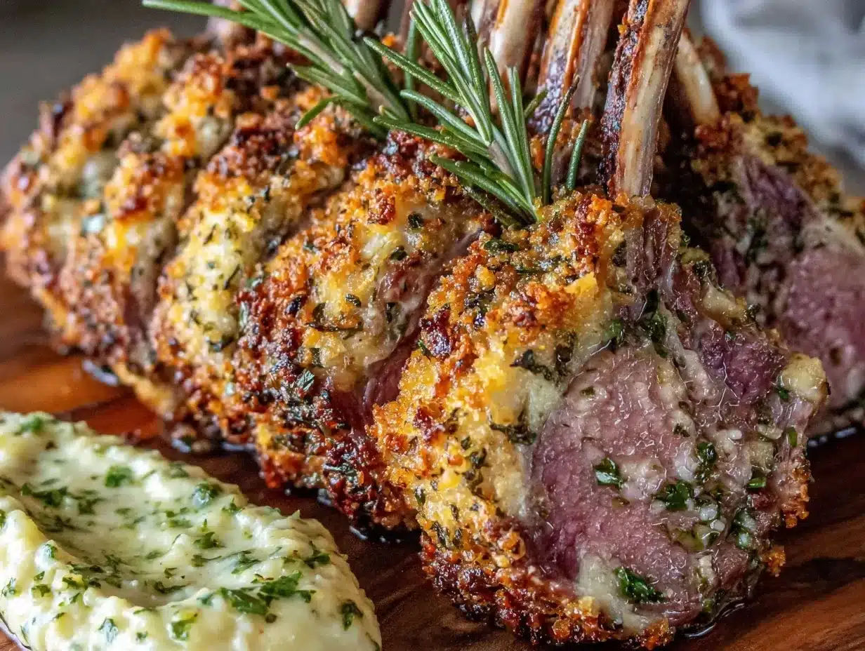 herb-crusted rack of lamb preparation steps
