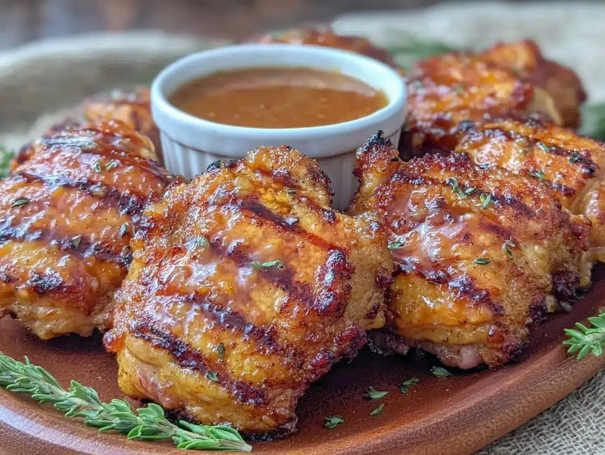 honey garlic grilled chicken thighs preparation steps