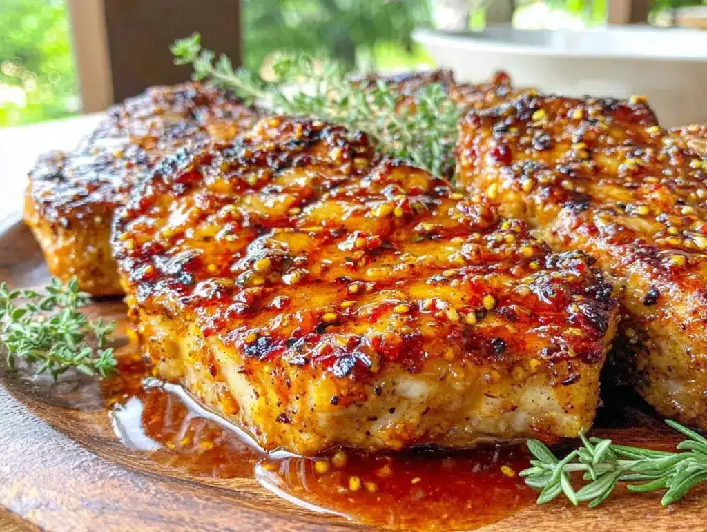 honey garlic pork chops - featured image
