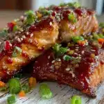 honey sriracha glazed salmon fillets - featured image