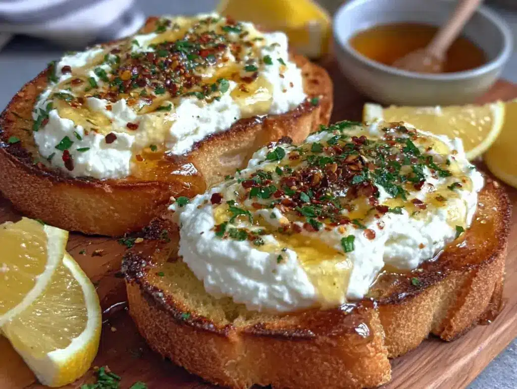 hot honey whipped ricotta - featured image