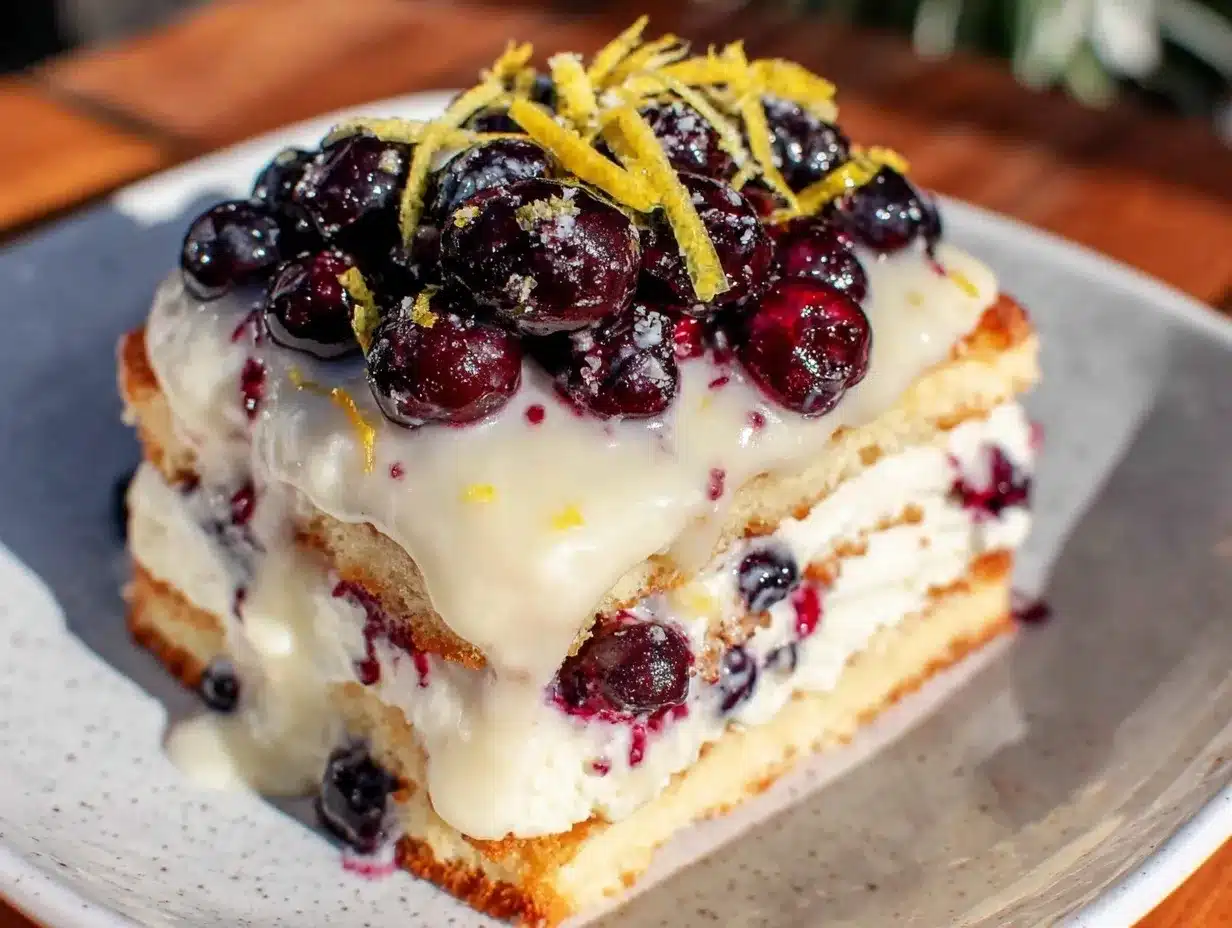 lemon blueberry icebox cake preparation steps
