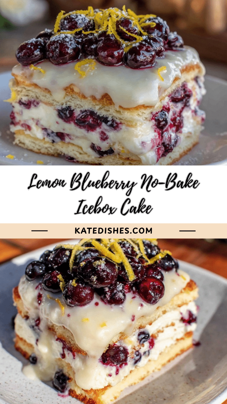 lemon blueberry icebox cake recipe