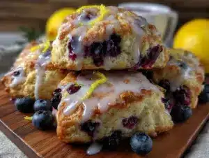 lemon blueberry scones - featured image