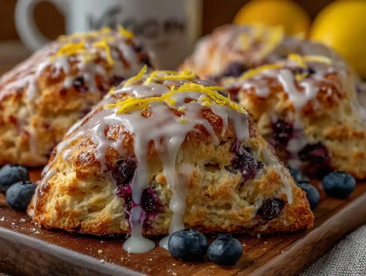 lemon blueberry scones preparation steps