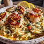 lemon butter scallop linguine - featured image
