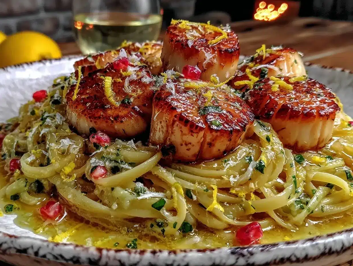 lemon butter scallop linguine preparation steps