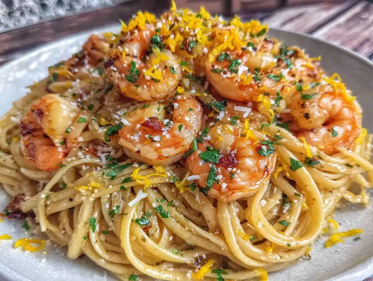 lemon garlic shrimp linguine preparation steps
