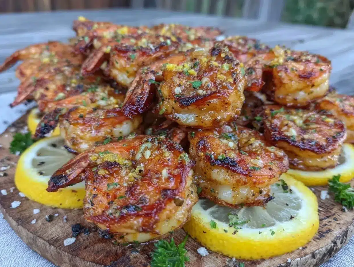lemon garlic shrimp skewers preparation steps