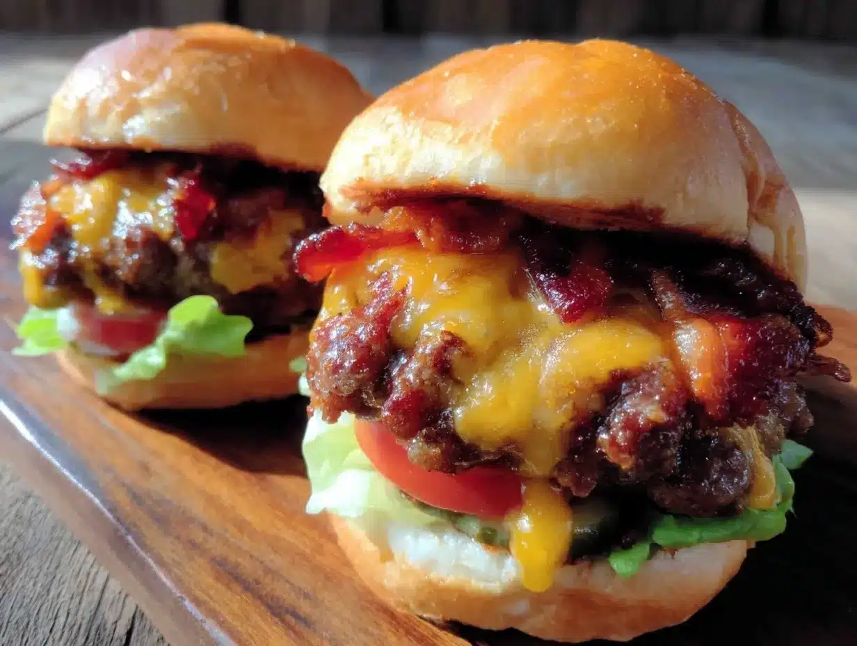 loaded bacon cheeseburgers preparation steps