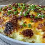 loaded mashed potato casserole - featured image
