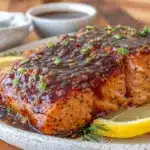 maple dijon glazed salmon - featured image
