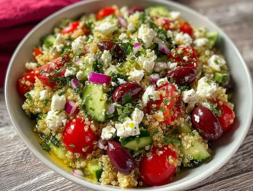 Mediterranean quinoa salad with feta - featured image