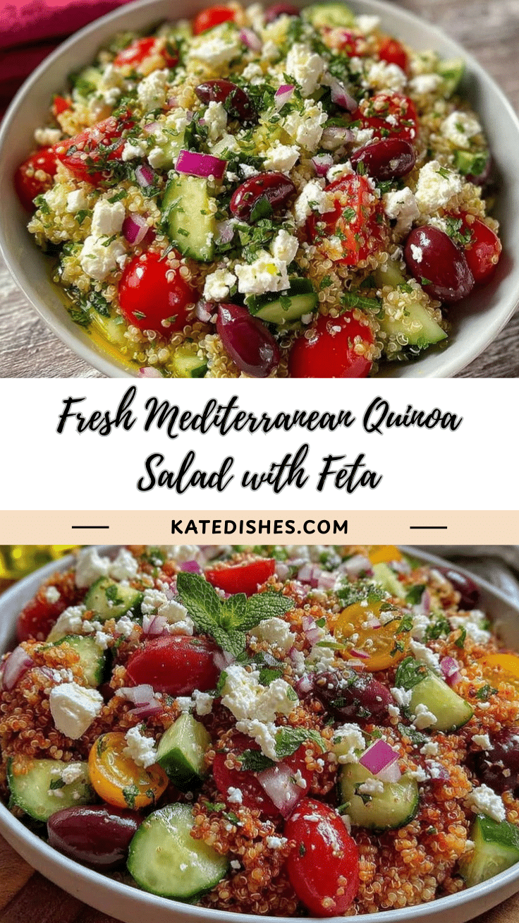 Mediterranean quinoa salad with feta recipe