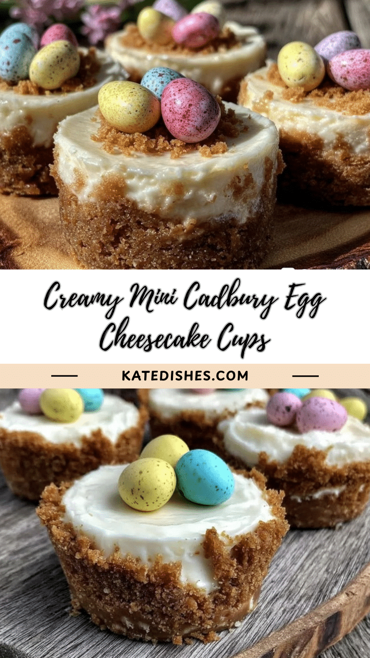 mini cadbury egg cheesecake cups recipe
