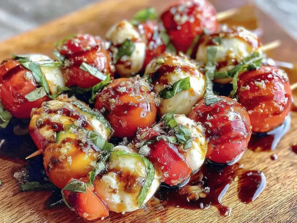 mini caprese skewers - featured image