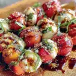 mini caprese skewers - featured image