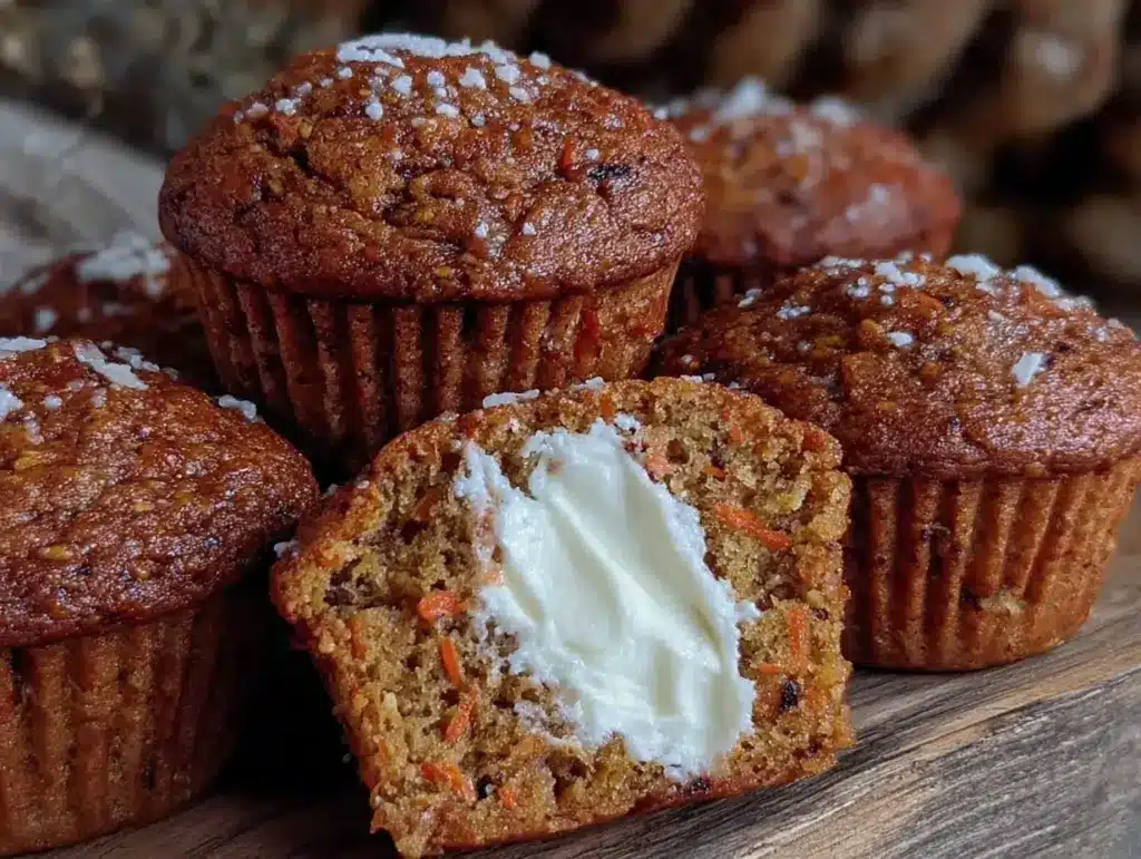 moist carrot cake muffins - featured image