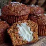 moist carrot cake muffins - featured image