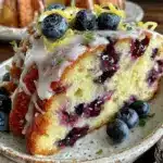 moist lemon blueberry bundt cake - featured image