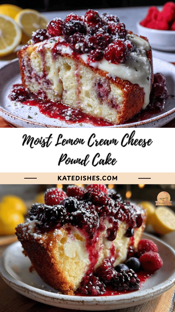 moist lemon cream cheese pound cake recipe