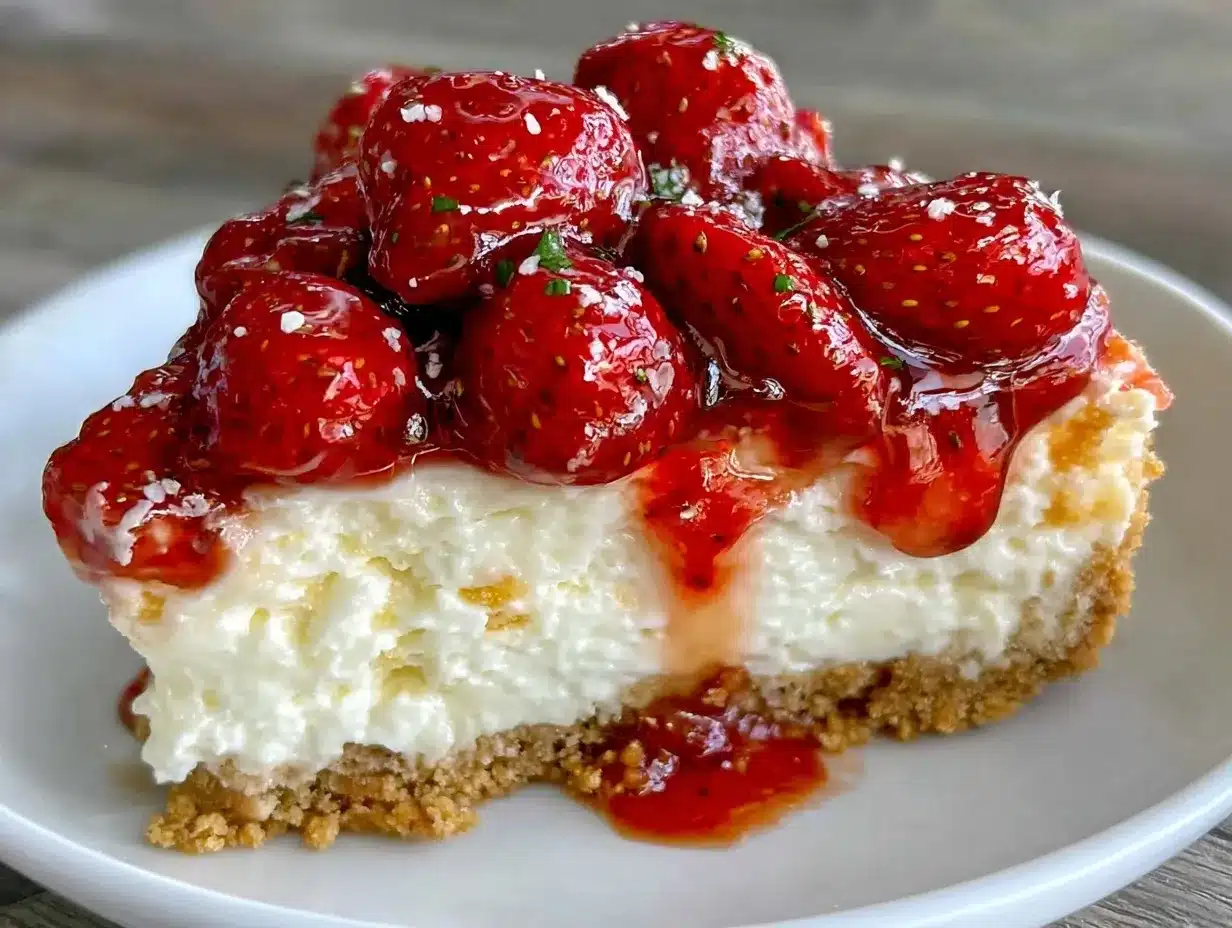 no bake strawberry cheesecake preparation steps