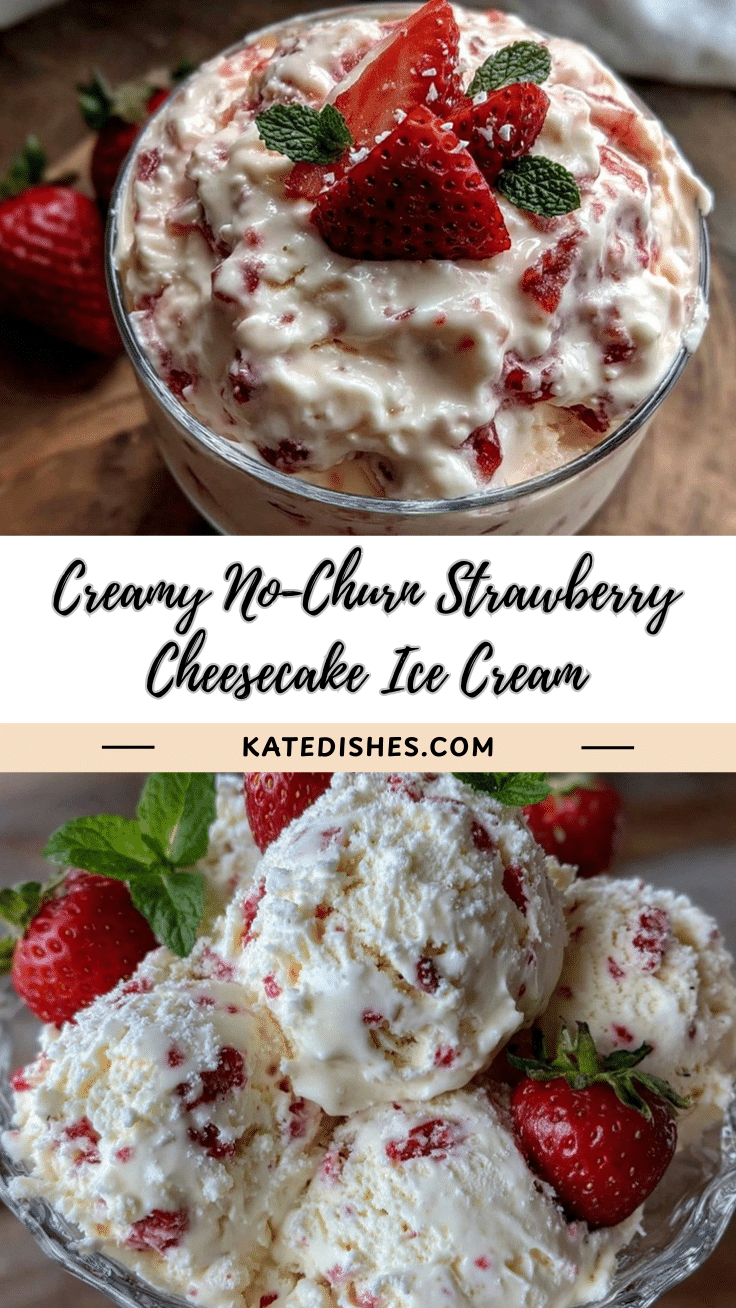no-churn strawberry cheesecake ice cream recipe