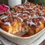overnight cinnamon roll french toast bake - featured image