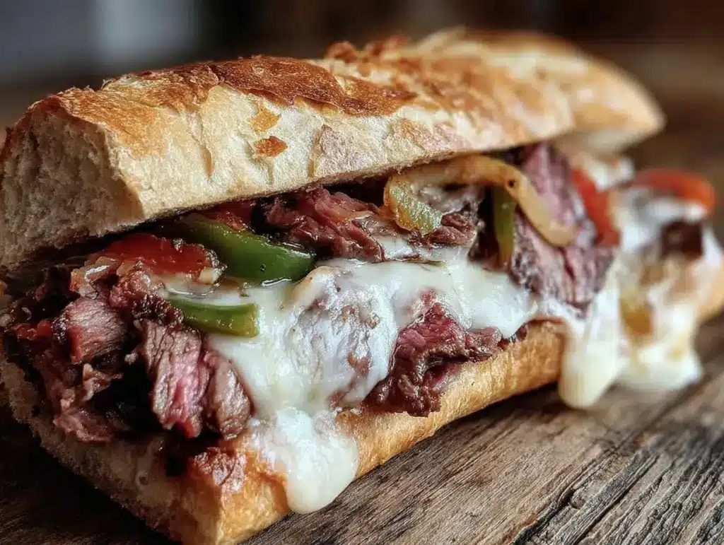 Philly cheesesteak with provolone cheese - featured image