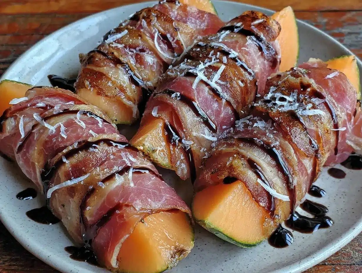 prosciutto-wrapped melon preparation steps