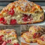 raspberry white chocolate scones - featured image